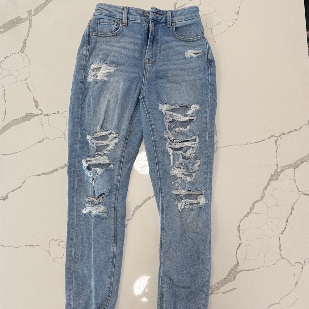 American Eagle Outfitters Light Blue Distressed Jeans